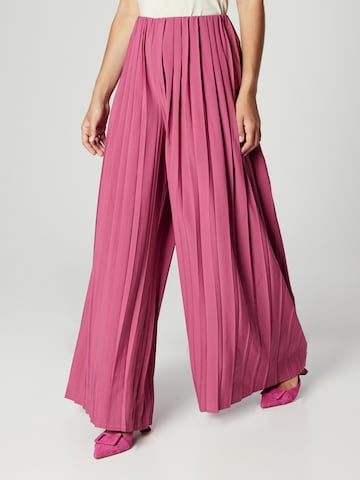 Wide leg Pantaloni 'Lucila' de la Guido Maria Kretschmer Women pe roz: față