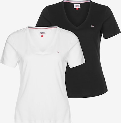 Tommy Jeans Camiseta en negro / blanco, Vista del producto