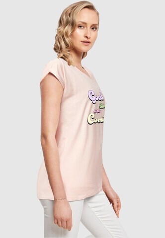 Merchcode T-Shirt 'Good Things' in Pink