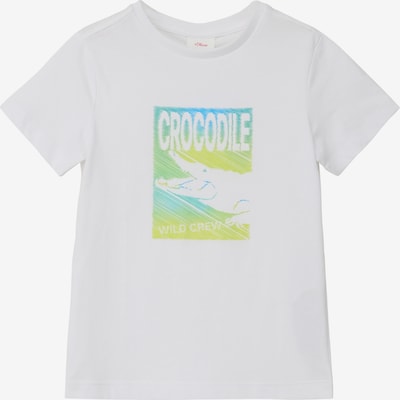 s.Oliver T-Shirt en aqua / citron vert / blanc cassé, Vue avec produit