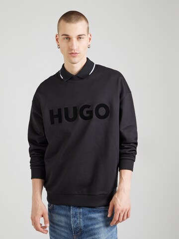 HUGO - Sudadera 'Dinex' en negro: frente
