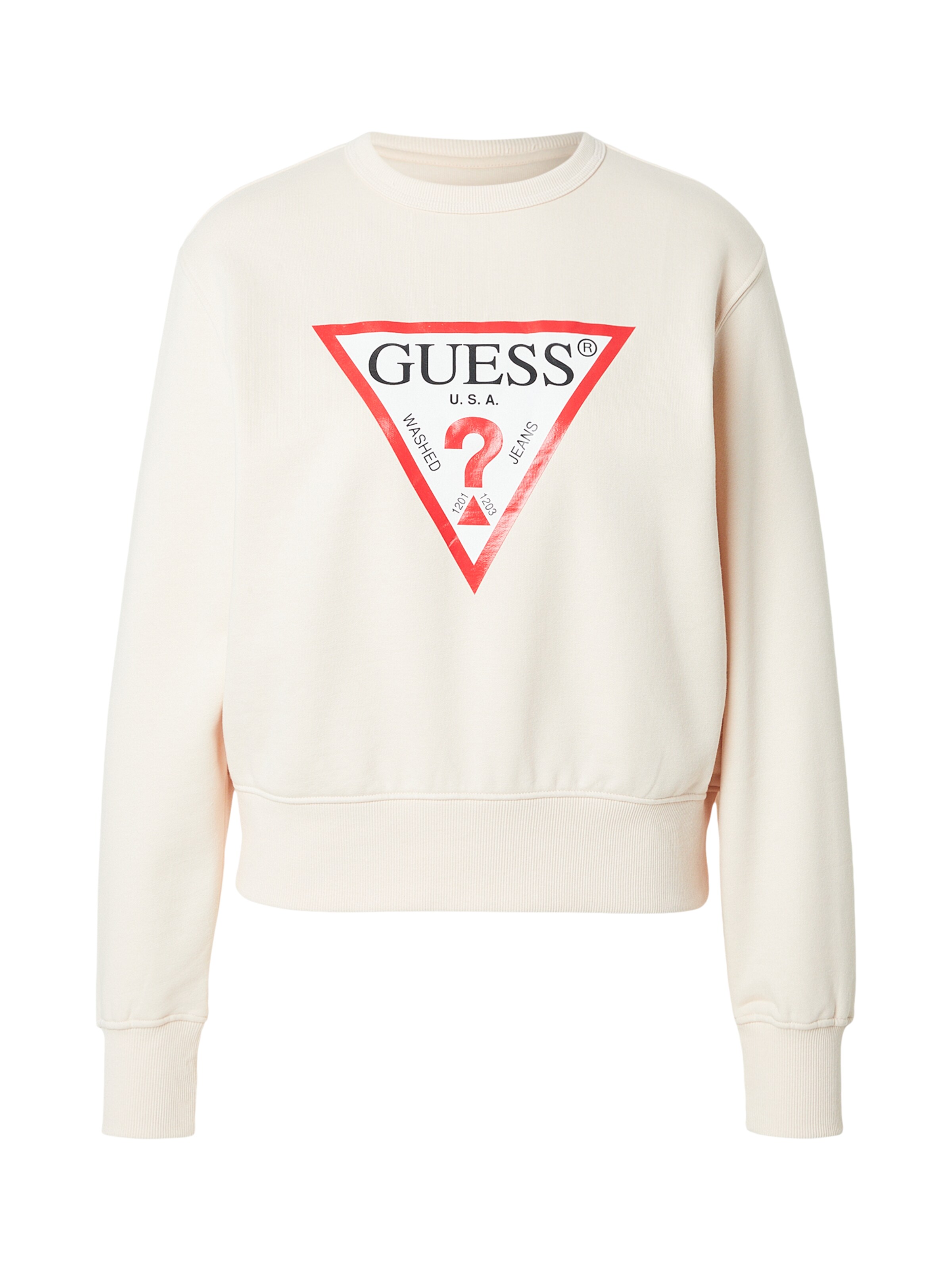 GUESS Sweatshirt in Beige: voorkant