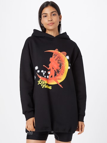 LOCAL HEROES Sweatshirt Kleid 'MAGIC HELL OFF' in Schwarz: predná strana