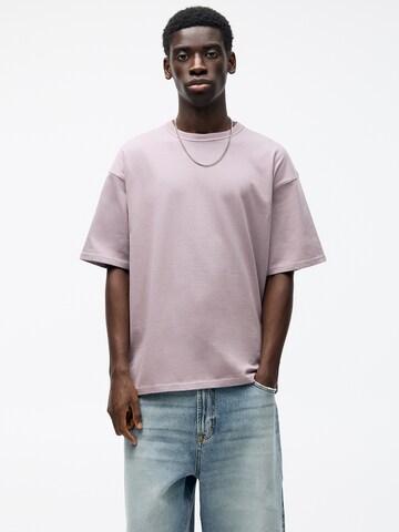 T-Shirt Pull&Bear en violet : devant