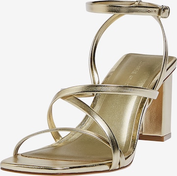 Pull&Bear Strap Sandals in Gold: front