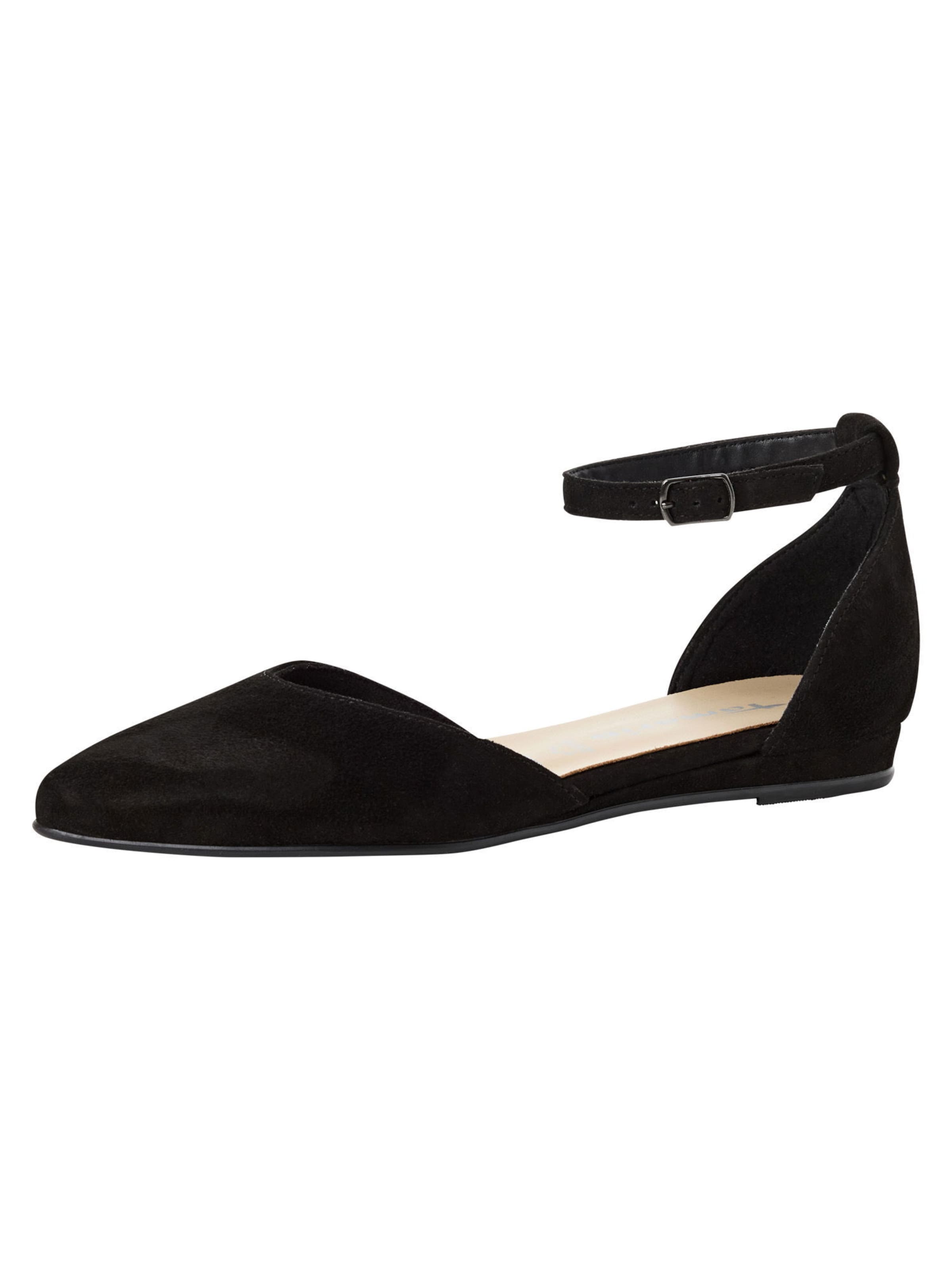 Ballerines à lanières Tamaris en noir : devant