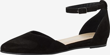 Tamaris Ballerina met riempjes in Zwart: voorkant