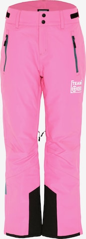 CHIEMSEE Regular Skihose ' mit reflektierendem Print ' in Pink: Vorderseite