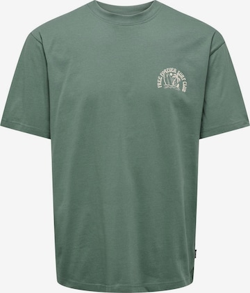 T-Shirt 'KYLAN' Only & Sons en vert : devant