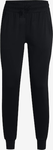 Effilé Pantalon de sport UNDER ARMOUR en noir : devant