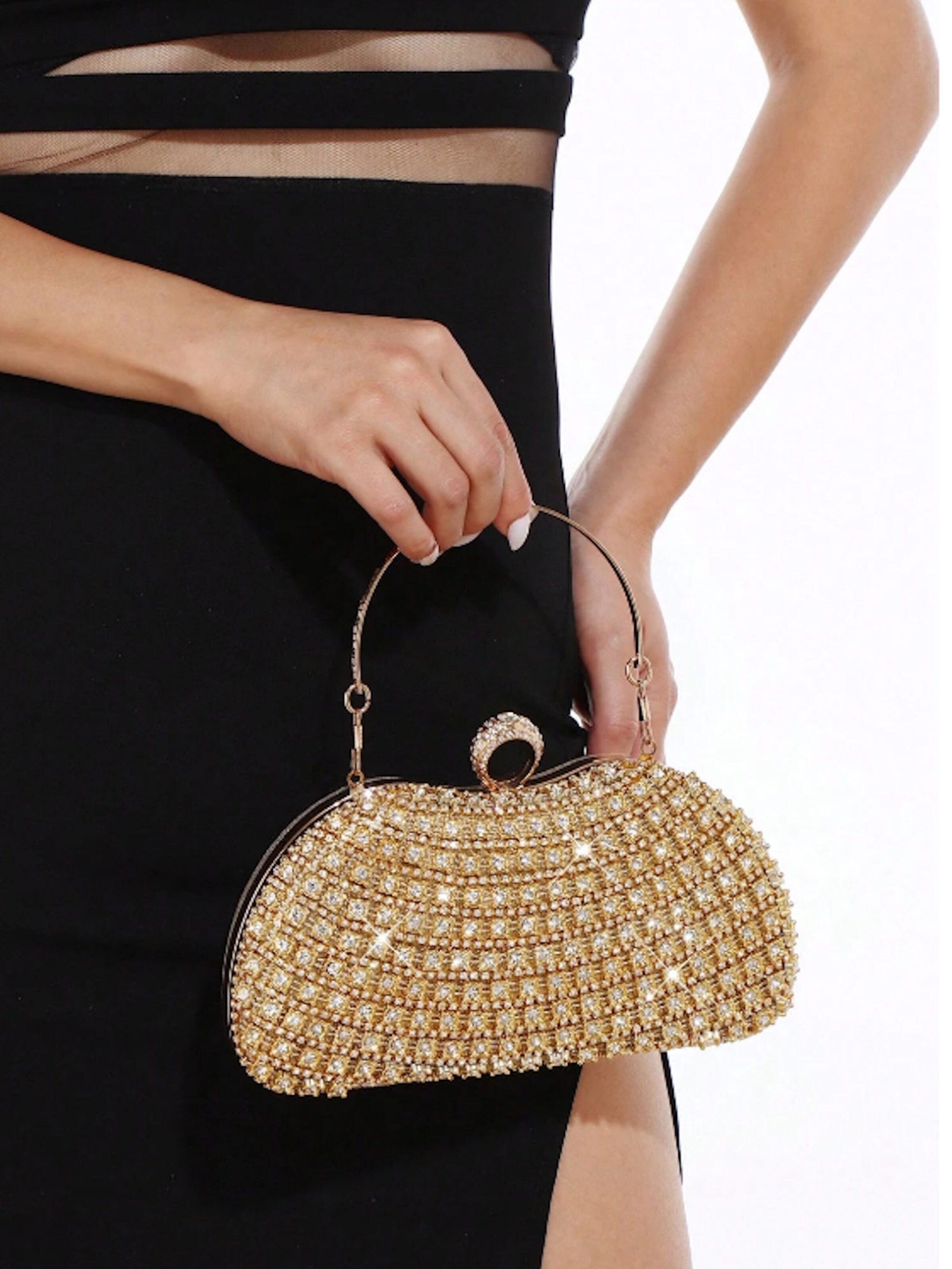 Tomshop24-7 Clutch 'Diamond' in Gold: front