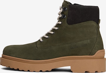 Tommy Jeans Veterboots in Groen: voorkant