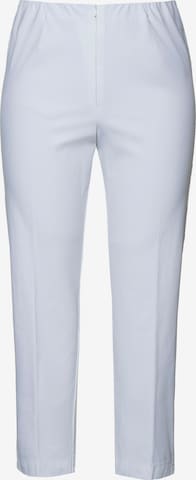 Ulla Popken Regular Pleated Pants 'Sophie' in White: front