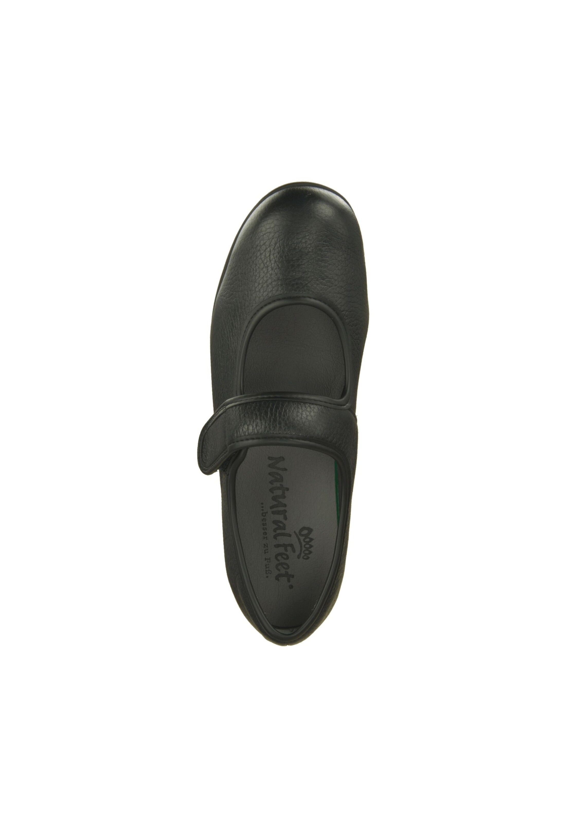 Natural Feet Strap ballerina 'Susanne' in Black