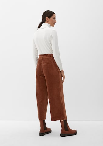 Wide Leg Pantalon s.Oliver en marron