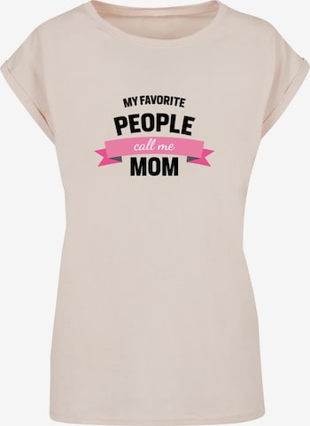 Merchcode T-Shirt 'Mothers Day - My Favorite People Call Me Mom' in Pink: predná strana