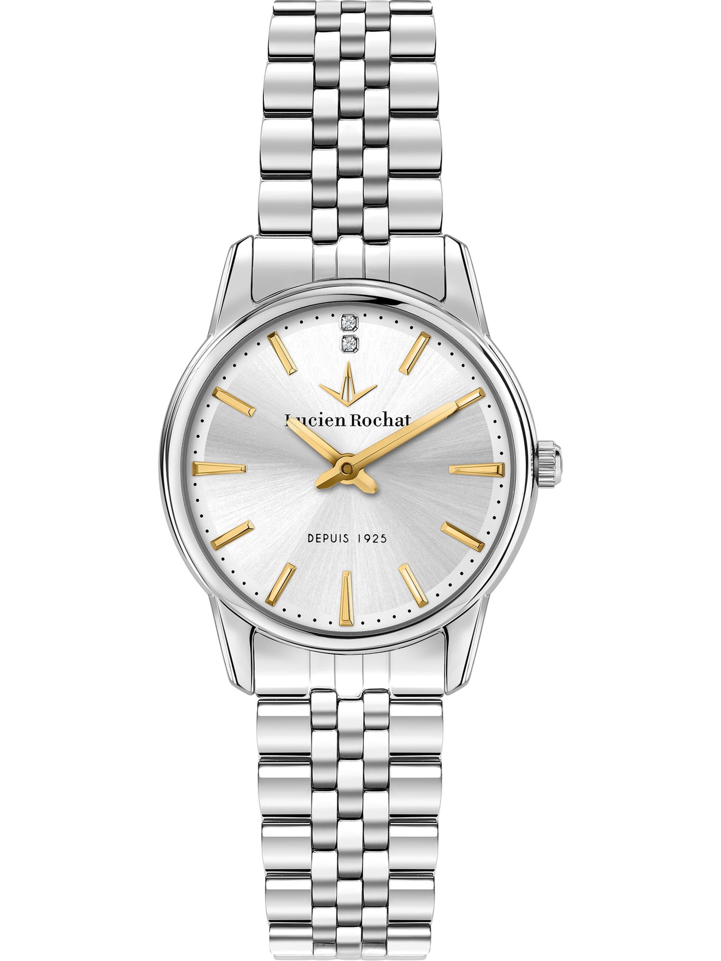Lucien Rochat Analoguhr in Silber: Vorderseite
