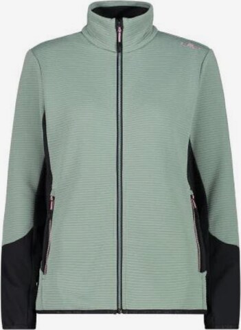 CMP Athletic Fleece Jacket in Green: front