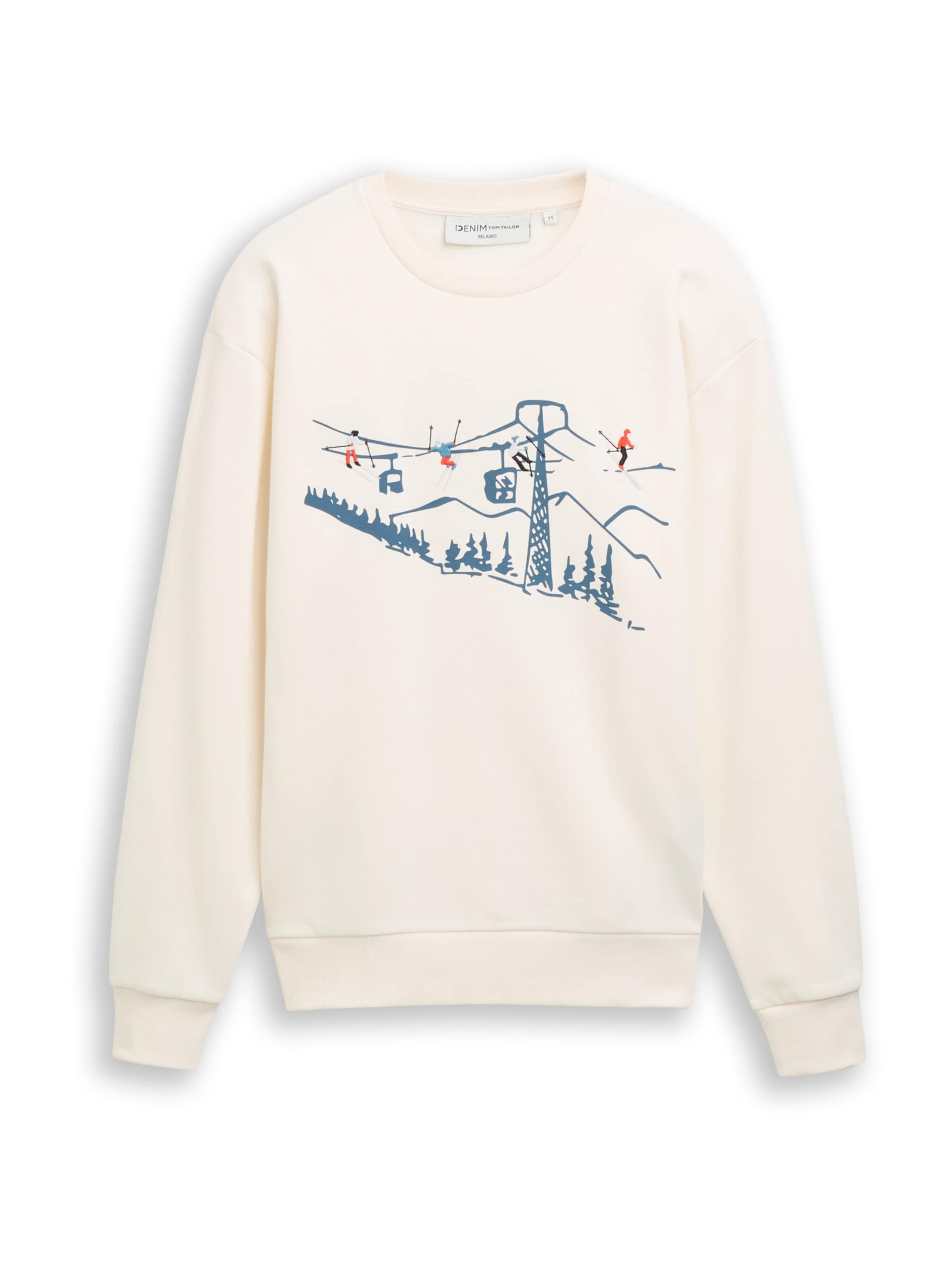 Bluză de molton de la TOM TAILOR DENIM pe alb: față