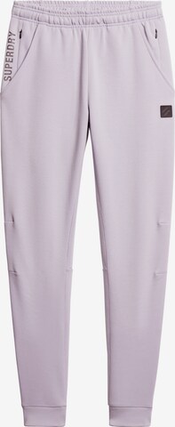 Superdry Tapered Workout Pants 'Code Tech' in Purple: front