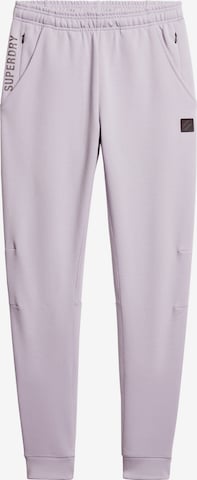 Superdry Tapered Workout Pants 'Code Tech' in Purple: front