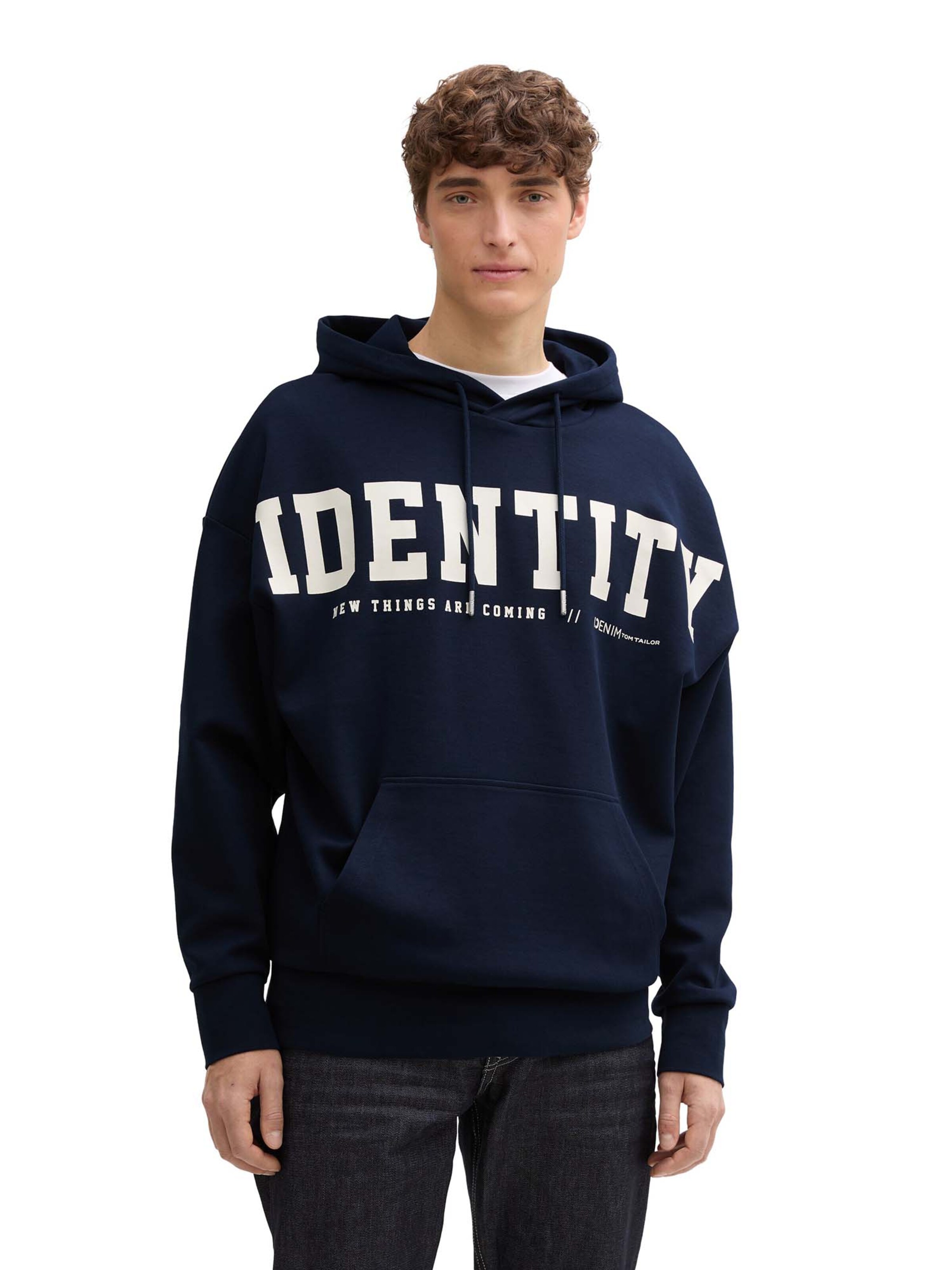 TOM TAILOR DENIM Sweatshirt in Blue: front