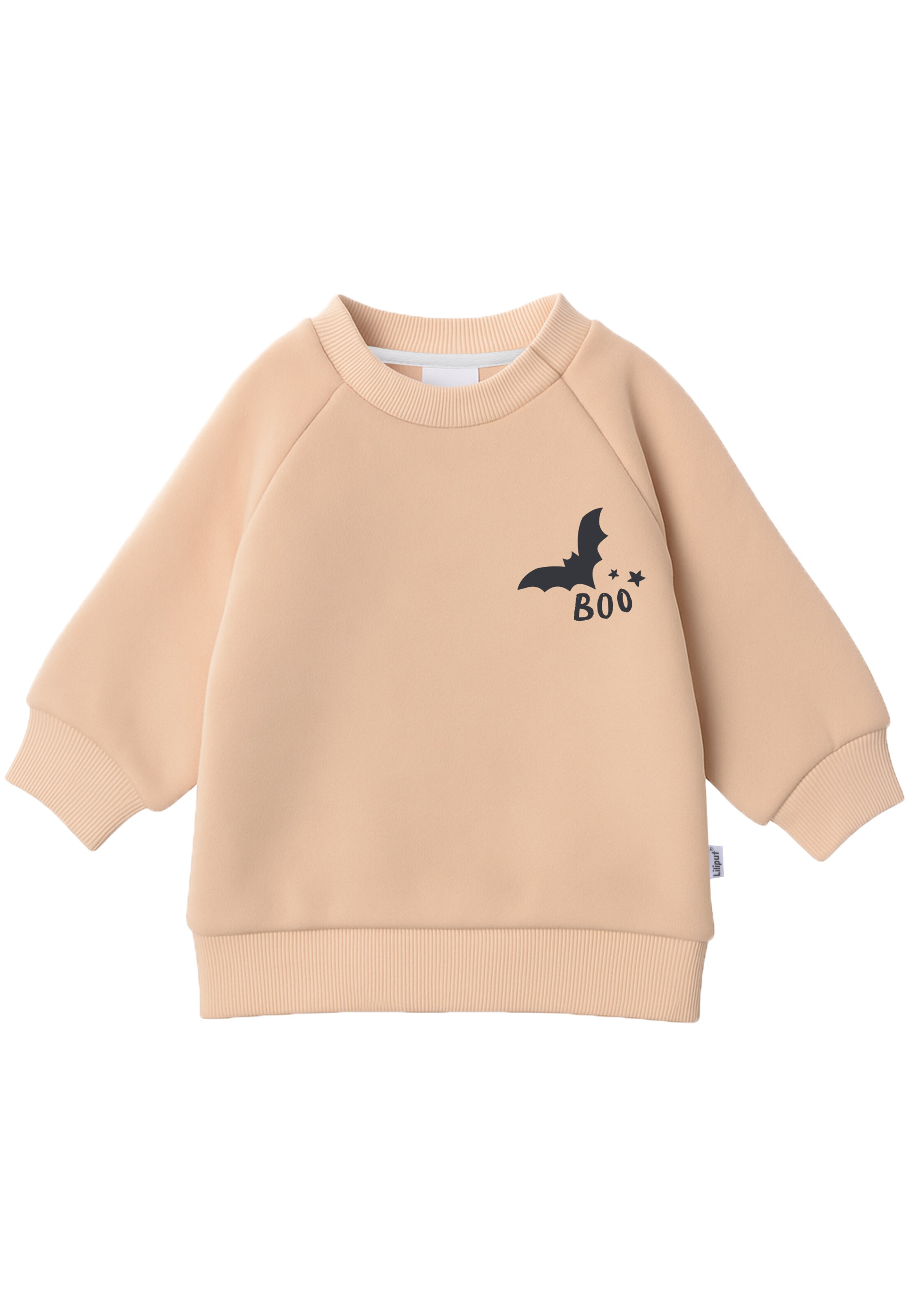 LILIPUT Sweatshirt 'Fledermaus schwarz Boo' in beige, Produktansicht