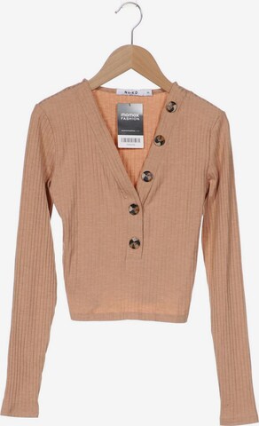 NA-KD Langarmshirt XS in Beige: predná strana