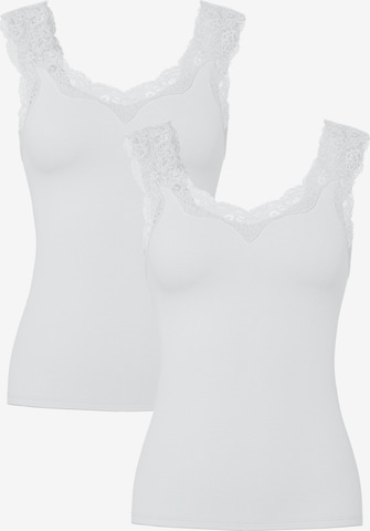 Haut 'PCBARBERA' PIECES en blanc : devant