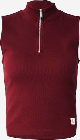 Calvin Klein JeansTop - crvena boja: prednji dio