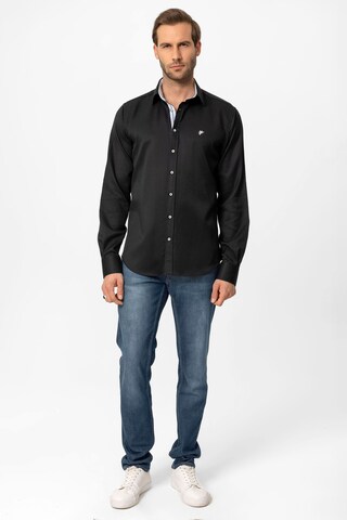Regular fit Camicia 'Arne' di DENIM CULTURE in nero