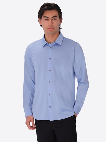 Distretto12 - Ajuste regular Camisa 'Menta' en azul: frente
