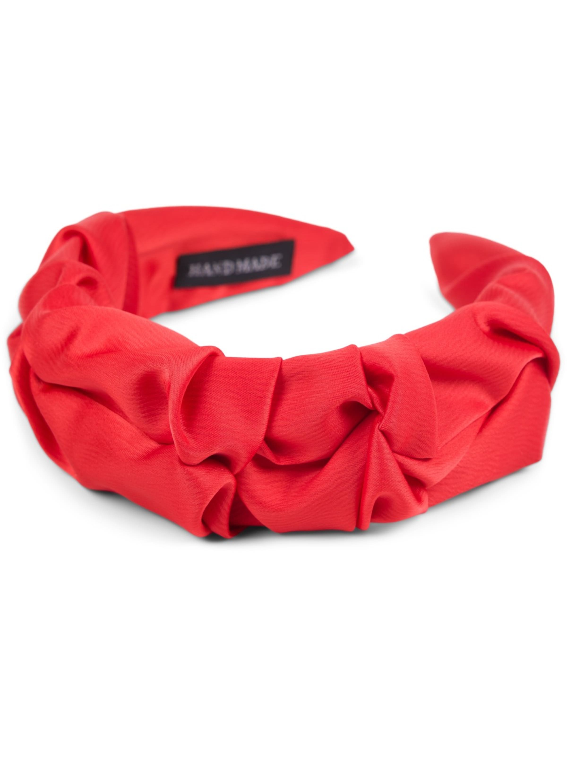 styleBREAKER Hair Jewelry 'Haarreif geflochten in Rüschen Optik' in Red: front