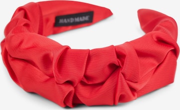 styleBREAKER Hair jewelry 'Haarreif geflochten in Rüschen Optik' in Red: front