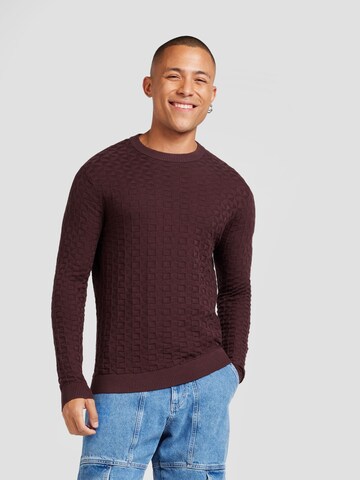 Pull-over Only & Sons en marron : devant