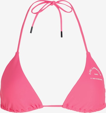 Karl Lagerfeld Triangel Bikinitop 'Rue St-Guillaume' in Roze: voorkant