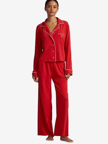 Pyjama ' Long Sleeve Set ' Polo Ralph Lauren en rouge : devant