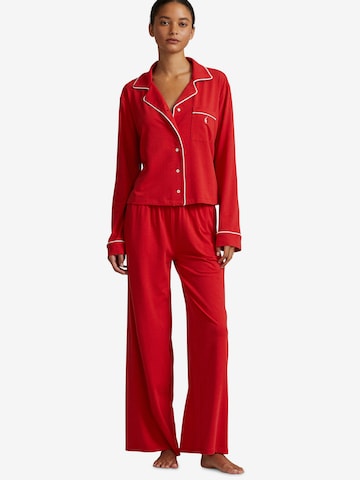 Polo Ralph Lauren Pyjama ' Long Sleeve Set ' in Rot: predná strana