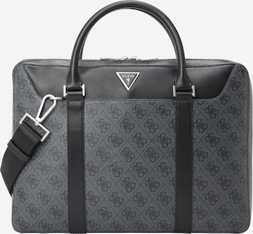 GUESS Laptop bag 'PARMA DOCUMENT CASE W HANDLES' in Black: front