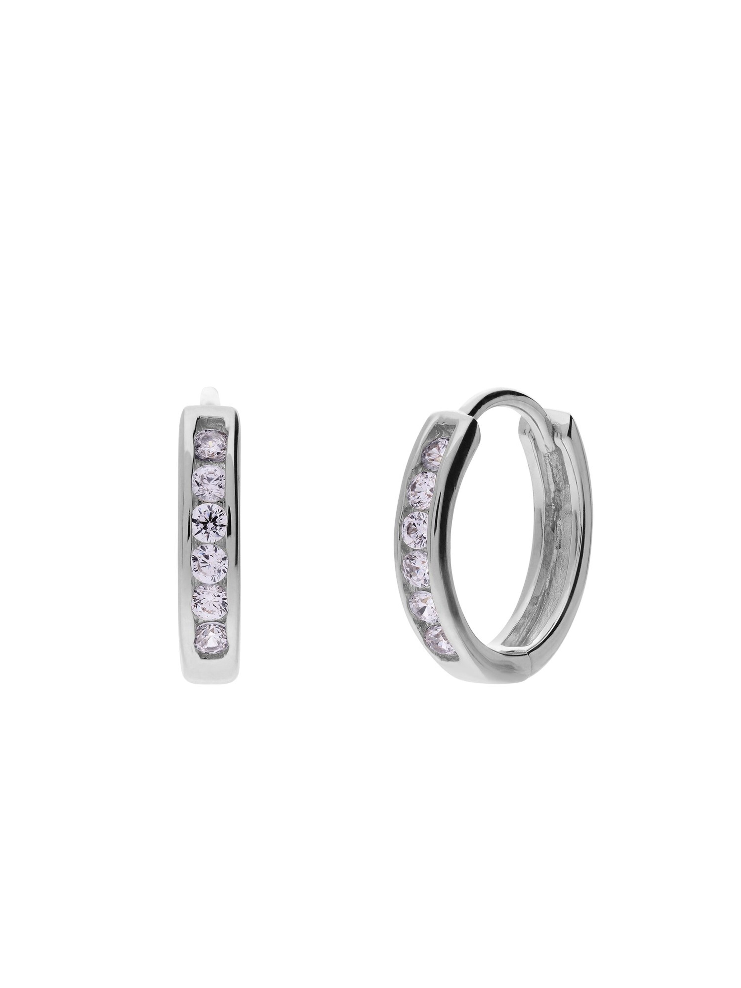 Lucardi Earrings in Silver: front