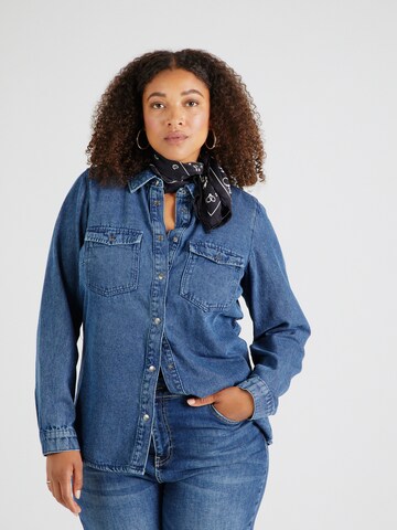 Camicia da donna 'VMCJENNIE' di Vero Moda Curve in blu: frontale