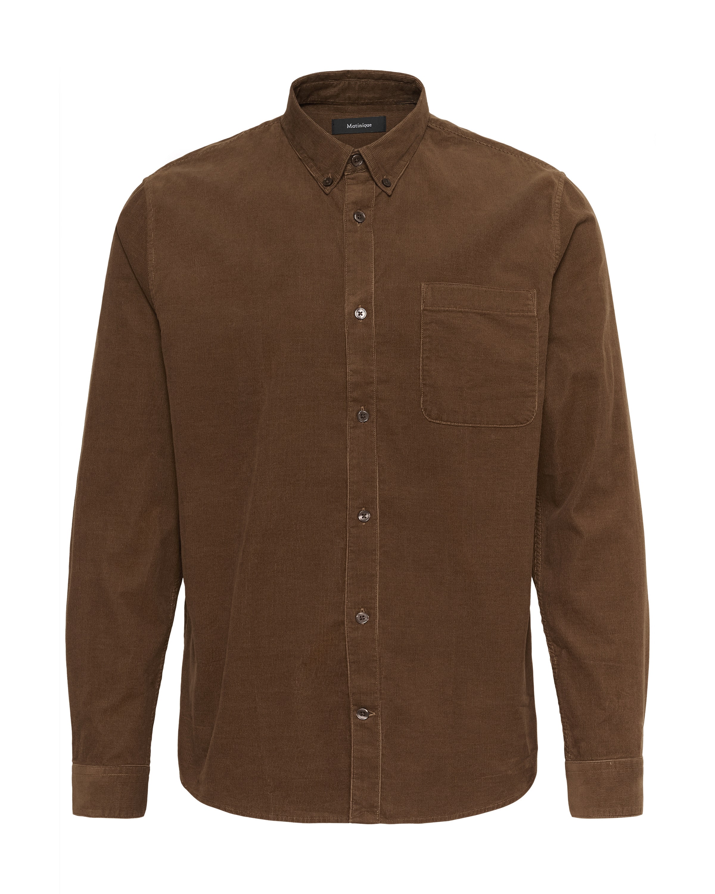 Matinique - Ajuste regular Camisa 'MAtrostol BD' en marrón: frente