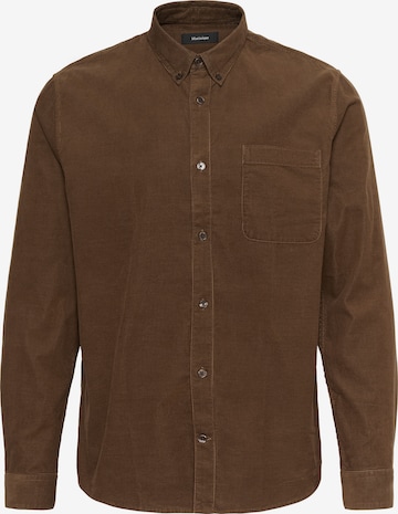 Matinique Regular fit Overhemd 'MAtrostol BD' in Bruin: voorkant