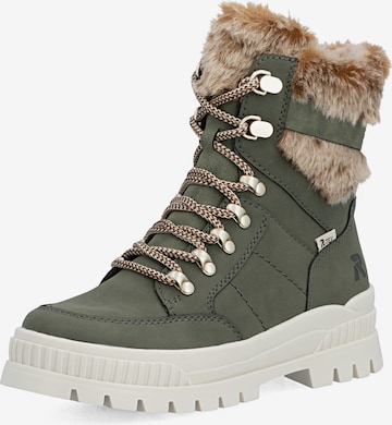 Rieker Lace-up bootie in Green: front