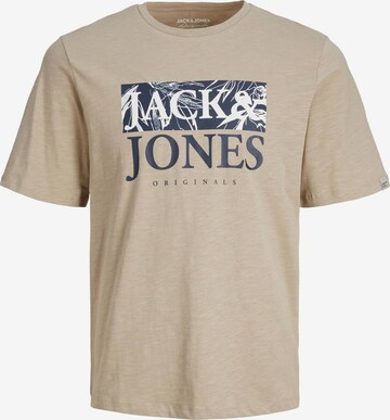 JACK & JONES Shirt 'Crayon Branding' in Beige: voorkant