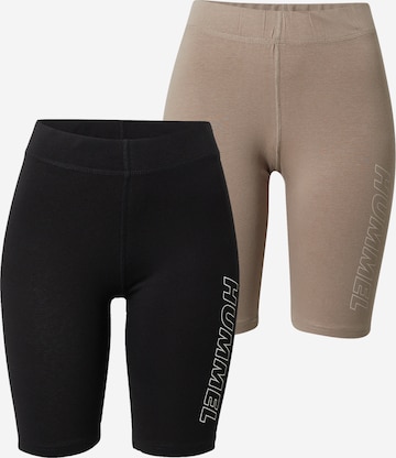 Hummel Skinny Workout Pants 'MAJA' in Brown: front