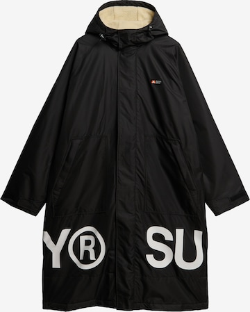 Manteau mi-saison 'Dry Robe' Superdry en noir : devant