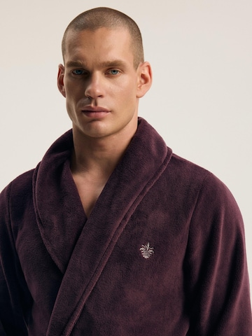 Henderson Bathrobe short 'INCOME' in Brown