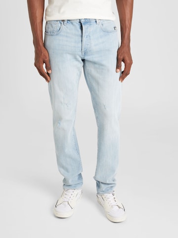 G-Star RAW Slimfit Jeans '3301' in Blauw: voorkant