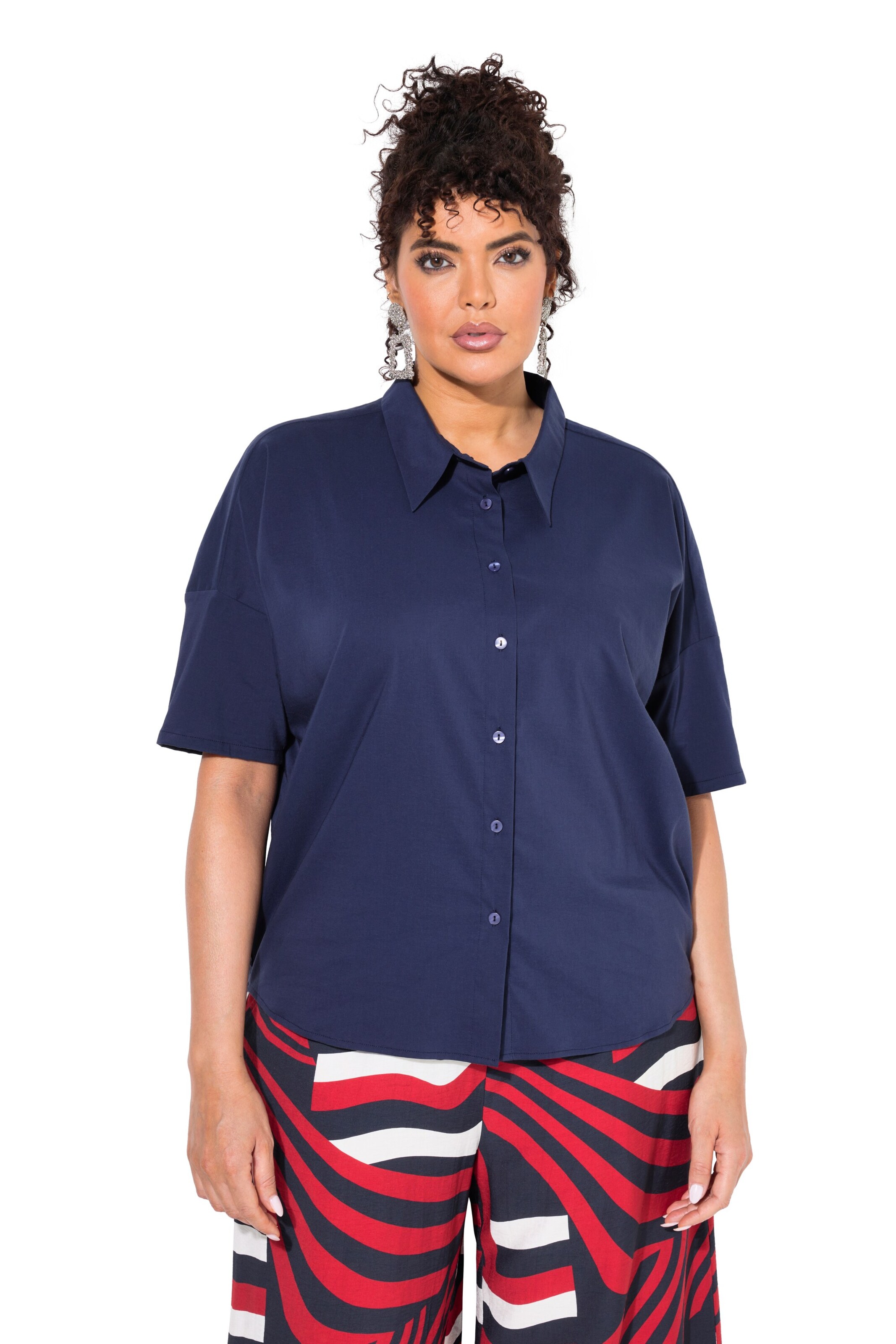 Ulla Popken Bluse in Blau: Vorderseite